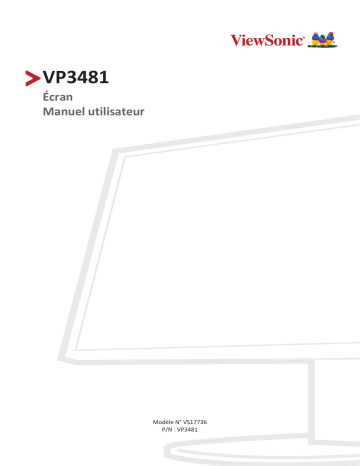 VP3481-S | ViewSonic VP3481 MONITOR Mode d'emploi | Fixfr