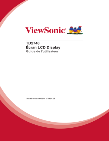 VS15423 | ViewSonic TD2740 MONITOR Mode d'emploi | Fixfr