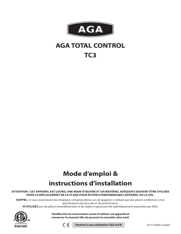 AGA TC3  Total Control Mode d'emploi | Fixfr