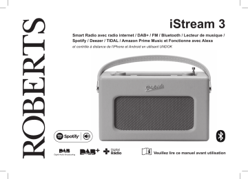 Roberts Revival I-stream 3( Rev.1) Bluetooth Radio Mode d'emploi | Fixfr