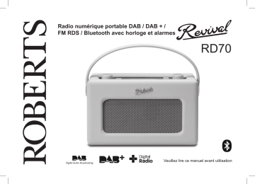 Roberts Revival RD70( Rev.1a) Bluetooth Radio Mode d'emploi | Fixfr