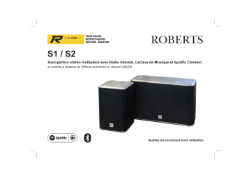 R-Line S1  Stereo Speaker( Rev.1)  | Roberts R-Line S1 Multi-room Stereo Speaker( Rev.1) DAB Radio Mode d'emploi | Fixfr