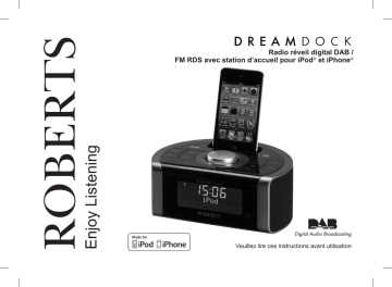 Roberts DREAMDOCK( Rev.1) Clock Radio Mode d'emploi | Fixfr