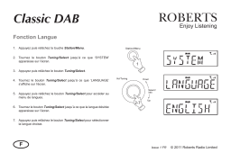 Roberts ClassicDab( Rev.1ad.) DAB Radio Mode d'emploi