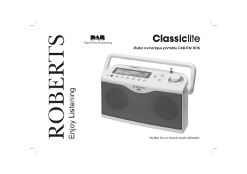 Roberts ClassicLite( Rev.1) Eco-Friendly Radio Mode d'emploi | Fixfr