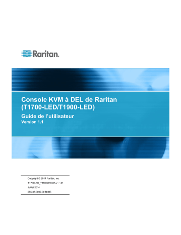 Raritan T1700-T1900 LED Mode d'emploi | Fixfr