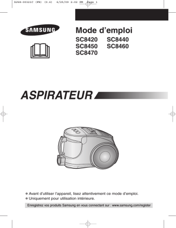 SC8440 | SC8450 | SC8470 | SC8460 | Samsung SC8420 Manuel utilisateur | Fixfr