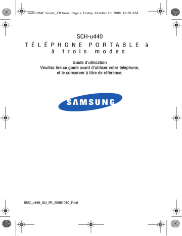 Samsung SCH-U440 Manuel utilisateur | Fixfr