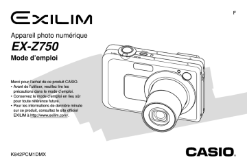 Casio EX-Z750 Manuel utilisateur | Fixfr
