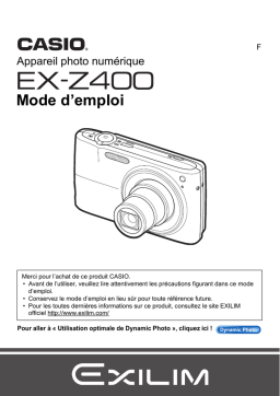 Casio EX-Z400 Manuel utilisateur