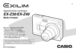 Casio EX-Z30 Manuel utilisateur