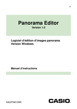 Casio Panorama Editor Manuel utilisateur