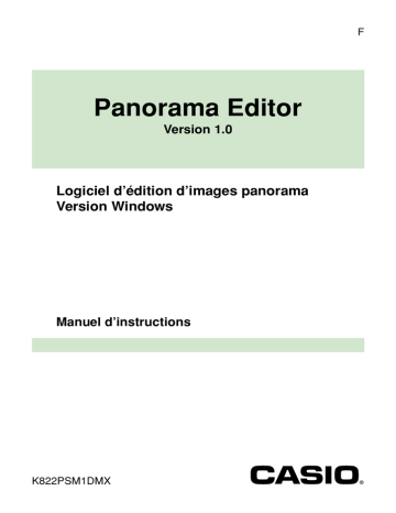 Casio Panorama Editor Manuel utilisateur | Fixfr