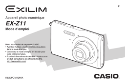 Casio EX-Z11 Manuel utilisateur