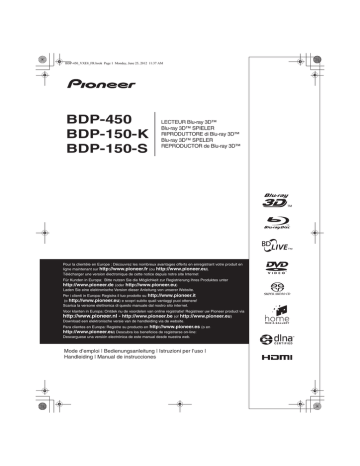 Pioneer BDP-450 Manuel utilisateur | Fixfr