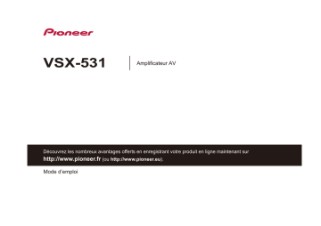 Pioneer VSX-531 Manuel utilisateur | Fixfr
