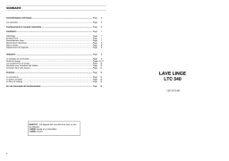 Faure LTC540W Manuel utilisateur