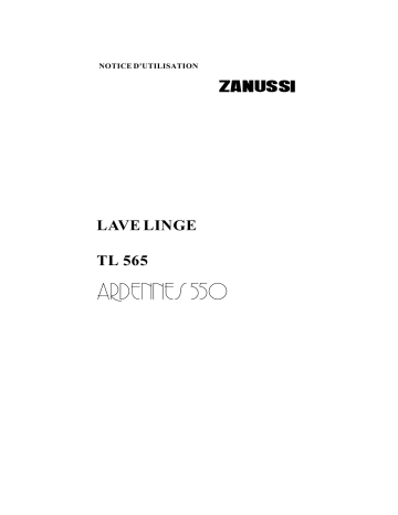 Zanussi TL565 Manuel utilisateur | Fixfr