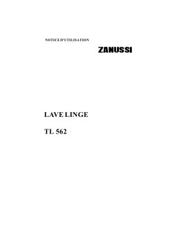 Zanussi TL562-2 Manuel utilisateur