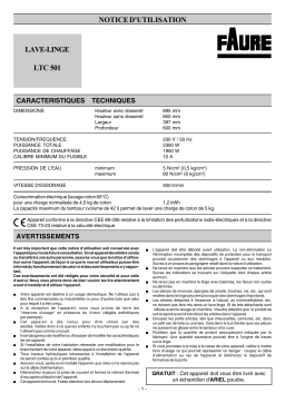 Faure LTC501 Manuel utilisateur