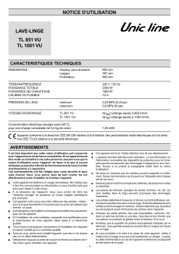 Unic Line TL1001VU Manuel utilisateur