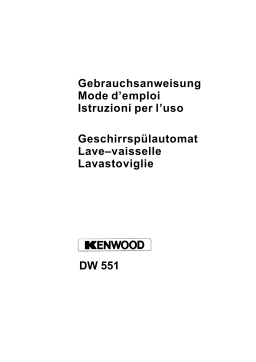 Kenwood DW551 SW Manuel utilisateur