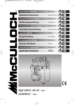 McCulloch AQUAMAC 45 STD Manuel utilisateur