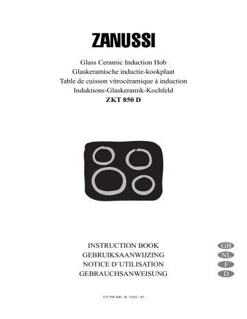 Zanussi ZKT 850D Manuel utilisateur | Fixfr