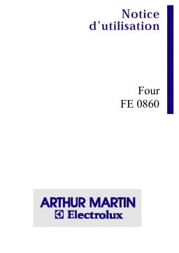 ARTHUR MARTIN ELECTROLUX FE0860G1FAEM-P.A Manuel utilisateur