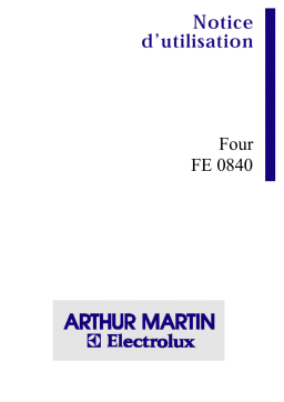 ARTHUR MARTIN ELECTROLUX FE0840N1FAEM-P.A Manuel utilisateur