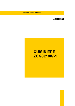 Zanussi ZCG8210W-1 Manuel utilisateur