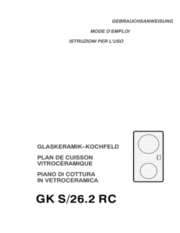 GK S/26.2 RC CN | Therma GKS/26.2RC Manuel utilisateur | Fixfr