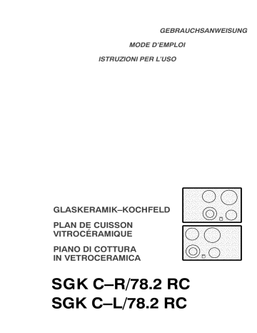 SGK C-L/78.2 RC | Therma SGK C-R/78.2 RC Manuel utilisateur | Fixfr