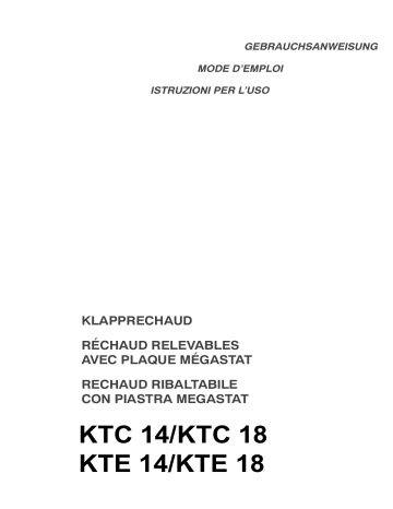 KTC18 | KTE18 | KTC14 | Therma KTE14 Manuel utilisateur | Fixfr