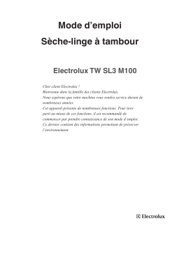 Electrolux TWSL3M100 Manuel utilisateur