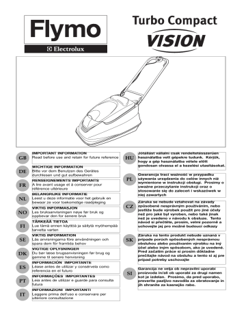 Flymo TURBO COMPACT 350 VISION Manuel utilisateur | Fixfr