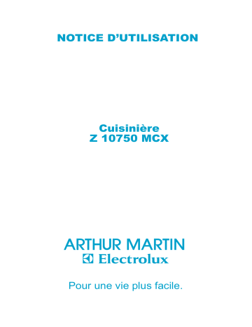 ARTHUR MARTIN ELECTROLUX Z10750MCX Manuel utilisateur | Fixfr