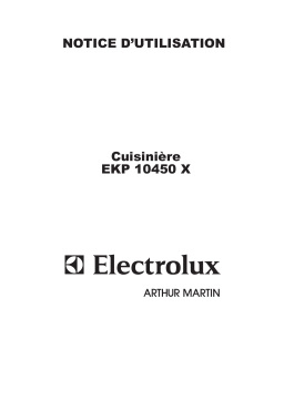 ARTHUR MARTIN ELECTROLUX EKP10450X Manuel utilisateur