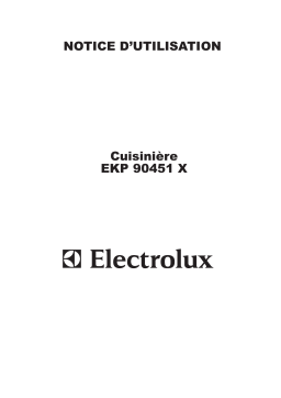 Electrolux EKP90451X Manuel utilisateur