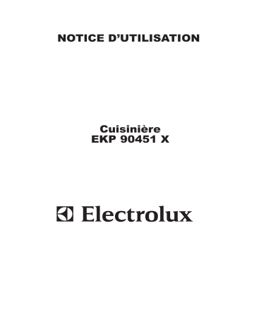 Electrolux EKP90451X Manuel utilisateur | Fixfr