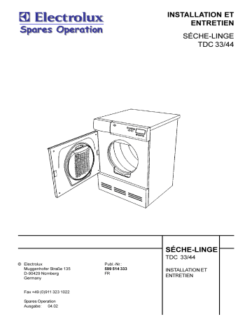 Electrolux EDC5380 Manuel utilisateur | Fixfr