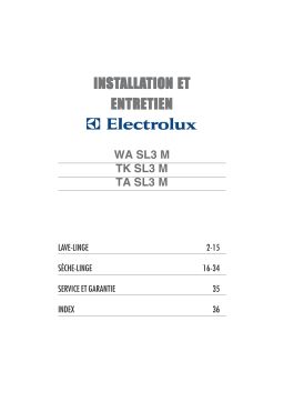 Electrolux TASL3M Manuel utilisateur