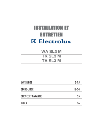 Electrolux TASL3M Manuel utilisateur | Fixfr