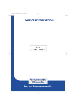 ARTHUR MARTIN ELECTROLUX AFC955RR Manuel utilisateur