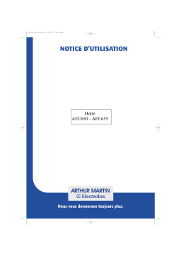 ARTHUR MARTIN ELECTROLUX AFC650G Manuel utilisateur