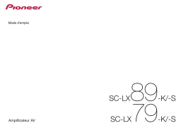 Pioneer SC-LX79 Manuel utilisateur