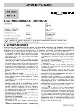 Horn HB124T Manuel utilisateur