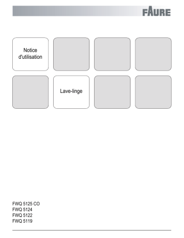 FWQ5122 | FWQ5124 | FWQ5125CO | Faure FWQ5119 Manuel utilisateur | Fixfr