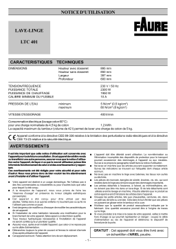 Faure LTC401 Manuel utilisateur