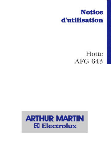 ARTHUR MARTIN ELECTROLUX AFG643W1 Manuel utilisateur | Fixfr
